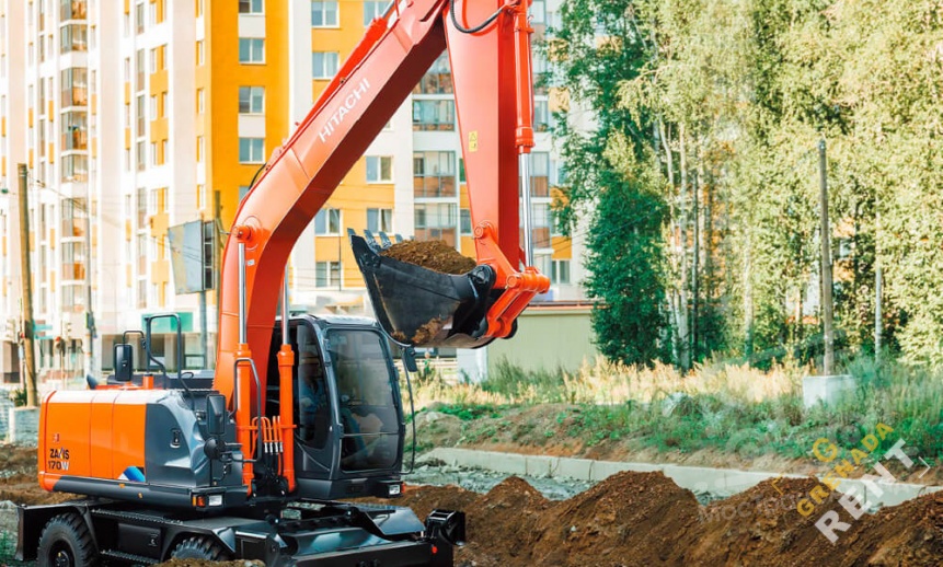 Аренда колесного экскаватора Hitachi ZX170W-5A thumbnail 1