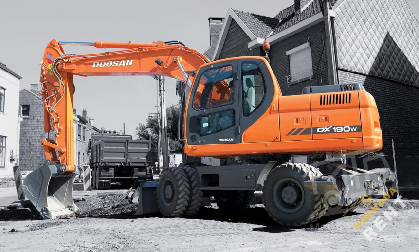 Аренда колесного экскаватора Doosan DX190W thumbnail 0