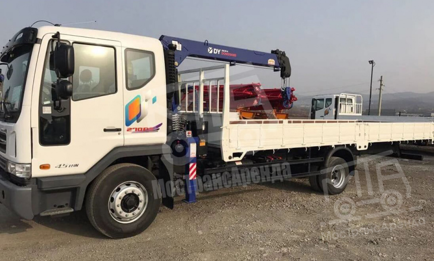 Аренда манипулятора Daewoo Novus с грузоподъемностью стрелы 3 тонны и грузоподъемностью борта 5 тонн thumbnail 1