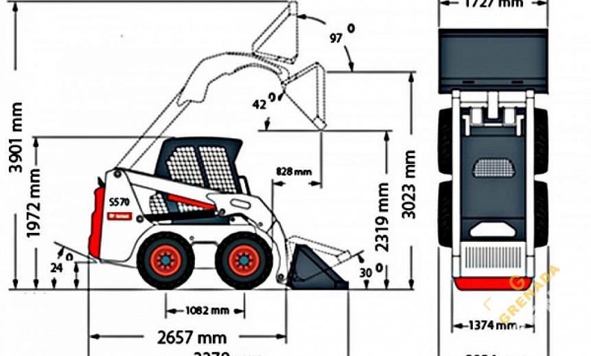 Аренда мини-погрузчика Bobcat S570 thumbnail 4