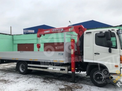 Аренда манипулятора с грузоподъемностью стрелы 3 тонны и грузоподъемностью борта 4 тонны