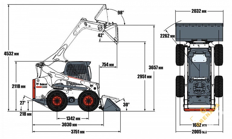 Аренда мини-погрузчика Bobcat S850 thumbnail 4
