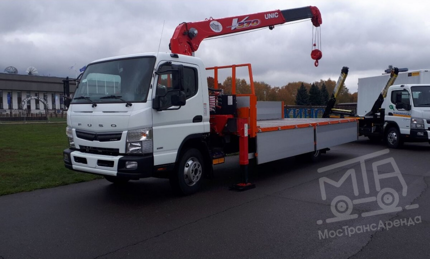 Аренда манипулятора Mitsubishi Fuso, стрела 3 тонны, борт 5 тонн thumbnail 2