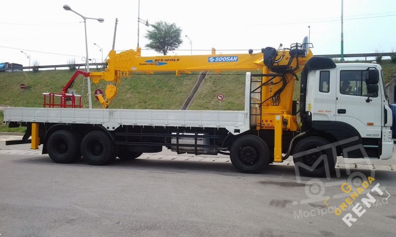 Аренда манипулятора Soosan, стрела 10 тонн, борт 14 тонн thumbnail 2