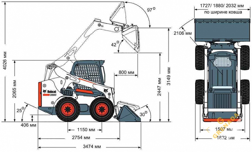 Аренда мини-погрузчика Bobcat S650 thumbnail 4