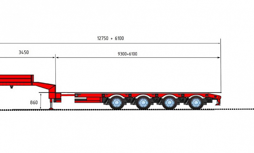 Аренда трала Max Trailer F-S44-1A1Y - 50 тонн thumbnail 3