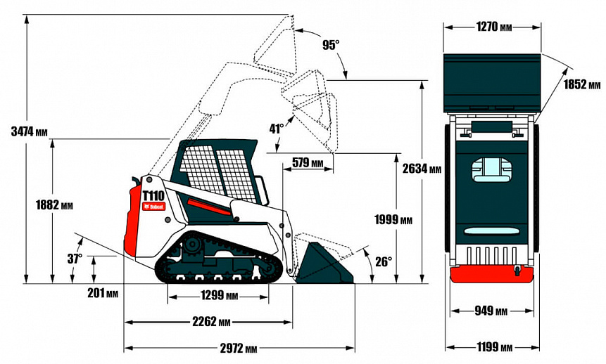 Аренда мини-погрузчика Bobcat Т110 thumbnail 3