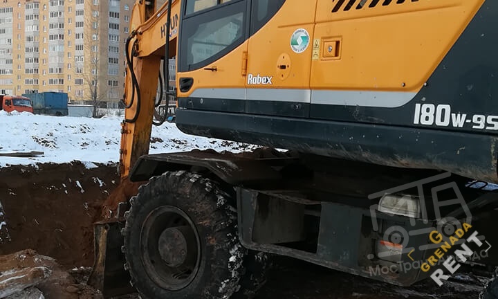 Аренда колесного экскаватора Hyundai R180W-9S thumbnail 3