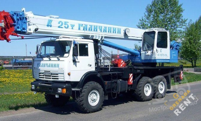 Аренда автокрана Галичанин - 25 тонн Вездеход thumbnail 0