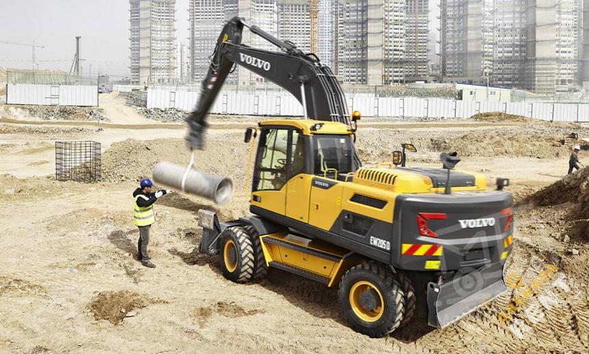 Аренда колесного экскаватора Volvo EW205D thumbnail 2