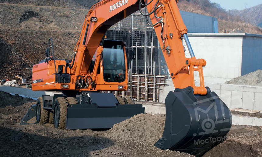 Аренда колесного экскаватора Doosan DX210W thumbnail 5