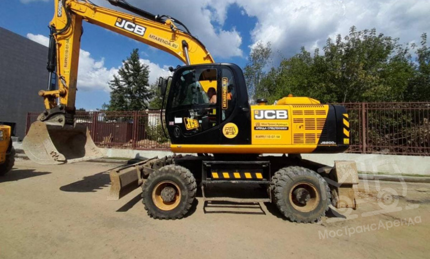 Аренда колесного экскаватора JCB JS 200W thumbnail 0