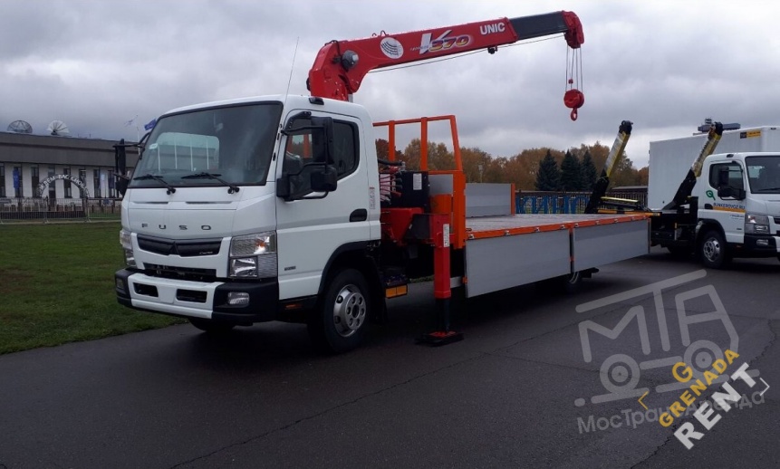 Аренда манипулятора Mitsubishi Fuso, стрела 3 тонны, борт 5 тонн thumbnail 2