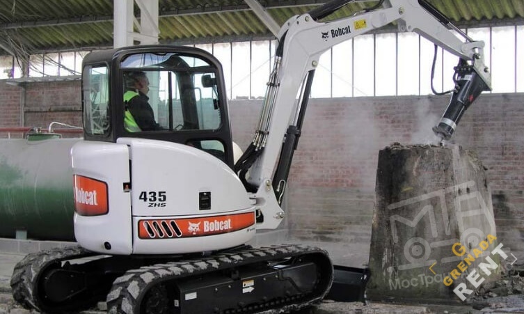 Аренда мини-экскаватора Bobcat 435 с гидромолотом thumbnail 0