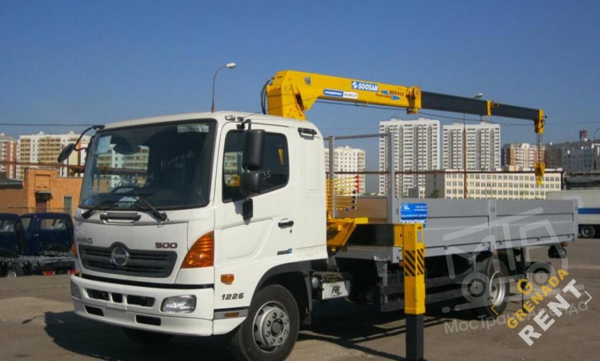 Аренда манипулятора Soosan, стрела 5 тонн, борт 11 тонн thumbnail 0
