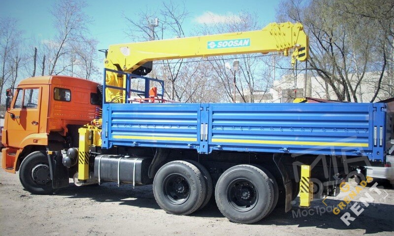 Аренда манипулятора Soosan, стрела 5 тонн, борт 11 тонн thumbnail 2