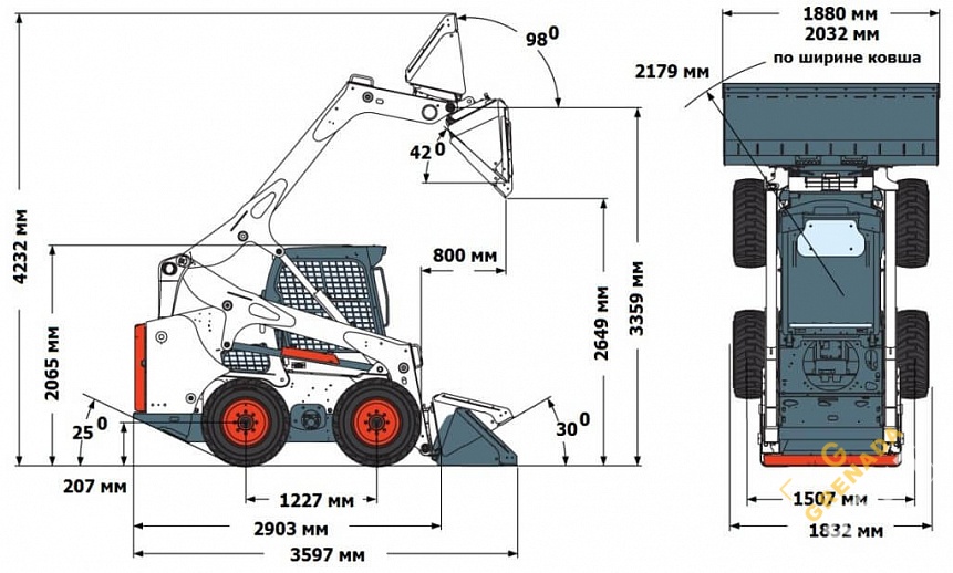 Аренда мини-погрузчика Bobcat A770 thumbnail 4