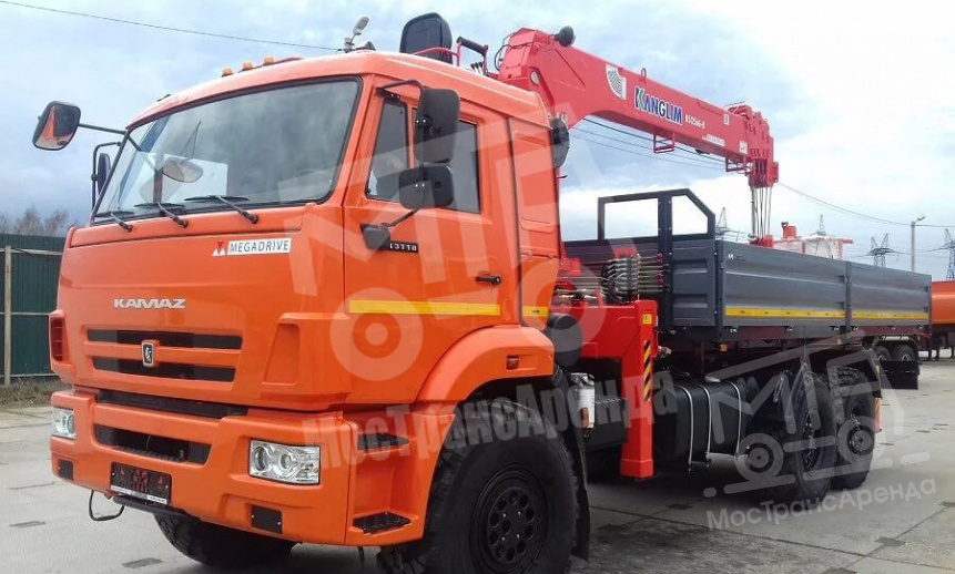 Манипулятор КАМАЗ вездеход, стрела 7 тонн, борт 10 тонн thumbnail 1