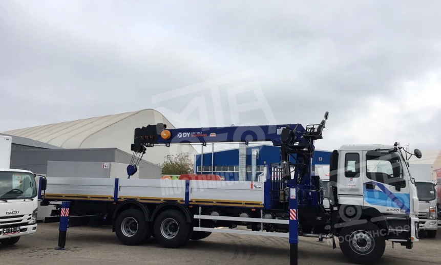 Аренда манипулятора ISUZU CYZ52T-514 с грузоподъемностью стрелы 12 тонн и грузоподъемностью борта 20 тонн thumbnail 1