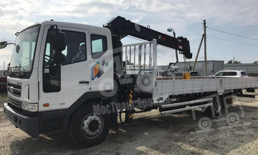 Аренда манипулятора Daewoo с грузоподъемностью стрелы 6 тонн и грузоподъемностью борта 7 тонн thumbnail 0