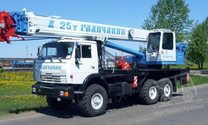 Аренда автокрана Галичанин - 25 тонн Вездеход thumbnail 0