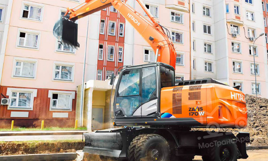 Аренда колесного экскаватора Hitachi ZX170W-5A thumbnail 0