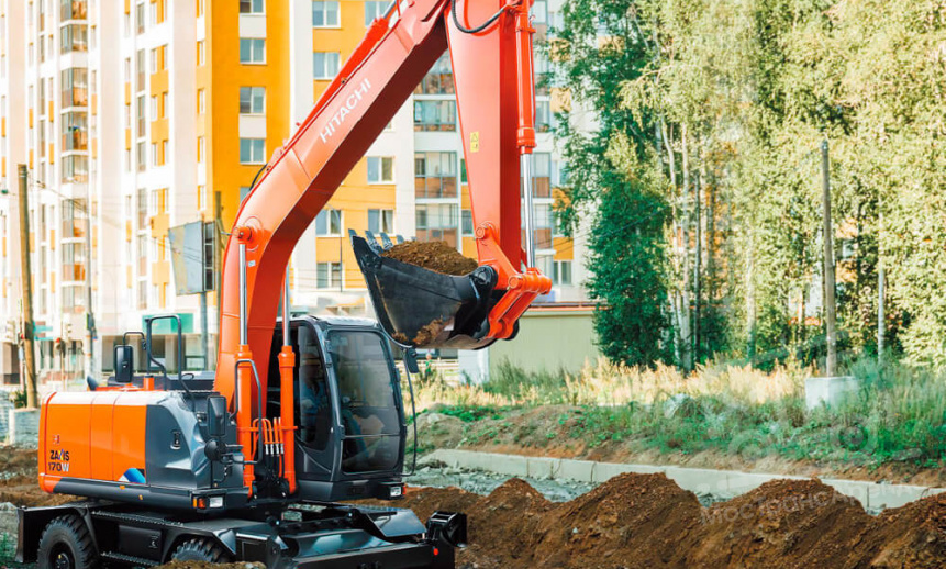 Аренда колесного экскаватора Hitachi ZX170W-5A thumbnail 1