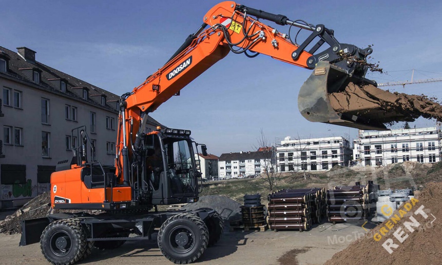 Аренда колесного экскаватора Doosan DX160W thumbnail 2