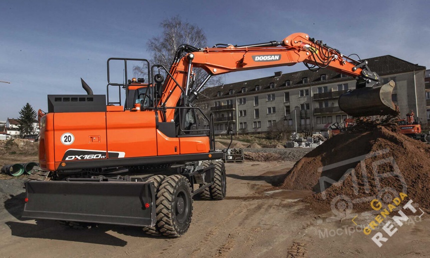 Аренда колесного экскаватора Doosan DX160W thumbnail 3