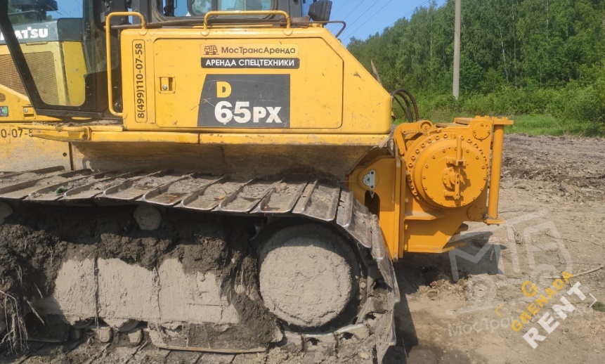 Аренда бульдозера Komatsu D65PX-16 болотоход с лебедкой thumbnail 2