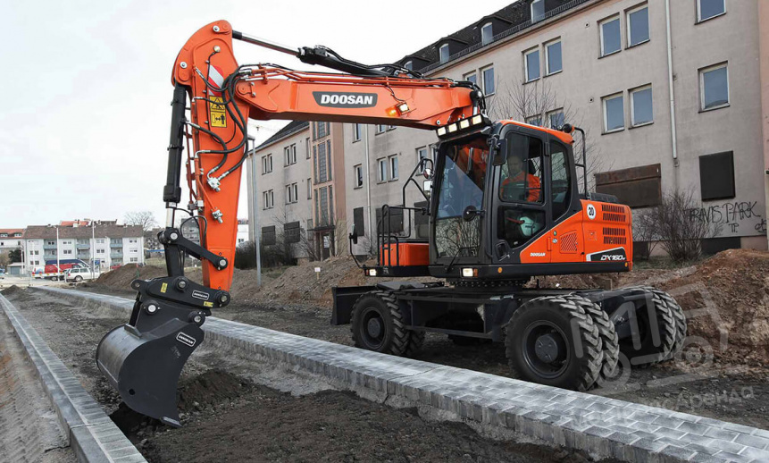Аренда колесного экскаватора Doosan DX160W thumbnail 1