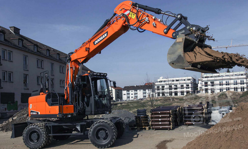 Аренда колесного экскаватора Doosan DX160W thumbnail 2