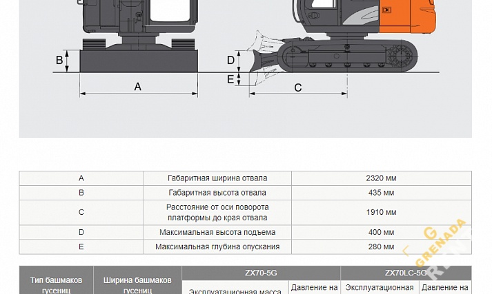 Аренда мини-экскаватора Hitachi ZX70-5G thumbnail 3