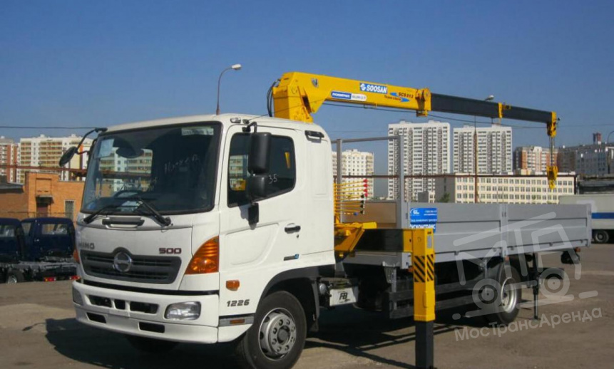 Аренда манипулятора Soosan, стрела 5 тонн, борт 11 тонн thumbnail 0