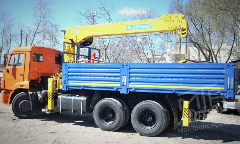 Аренда манипулятора Soosan, стрела 5 тонн, борт 11 тонн thumbnail 2