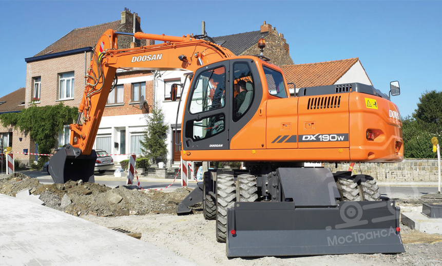 Аренда колесного экскаватора Doosan DX190W thumbnail 1