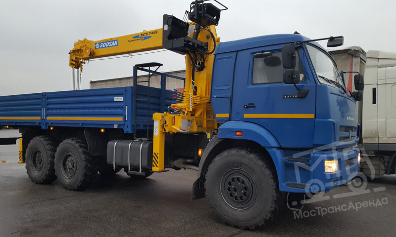 Аренда манипулятора Soosan, стрела 10 тонн, борт 14 тонн thumbnail 1