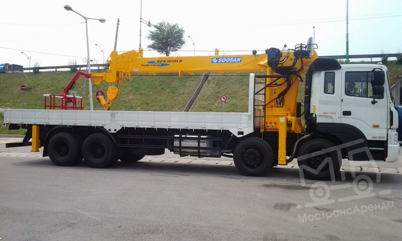 Аренда манипулятора Soosan, стрела 10 тонн, борт 14 тонн thumbnail 2