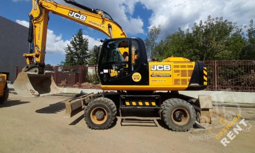 Аренда колесного экскаватора JCB JS 200W thumbnail 0