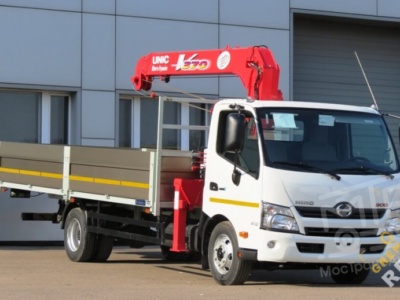 Аренда манипулятора Hino 300, стрела 3 тонны, борт 5 тонн