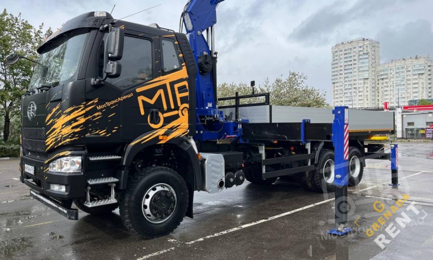 Аренда манипулятора FAW J6 с грузоподъемностью стрелы 8 тонны и грузоподъемностью борта 27 тонн thumbnail 0