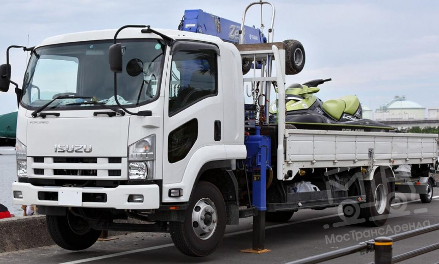 Аренда манипулятора Isuzu Forward, стрела 3 тонны, борт 5 тонн thumbnail 0