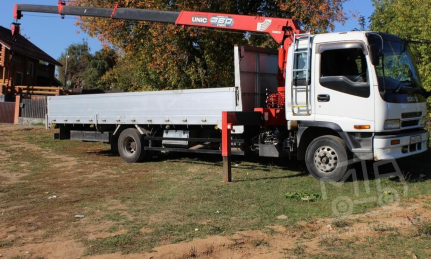 Аренда манипулятора Isuzu Forward, стрела 3 тонны, борт 5 тонн thumbnail 2