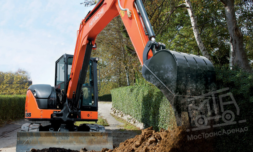 Аренда мини-экскаватора Hitachi ZX65USB-5A thumbnail 2