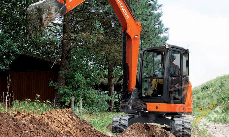 Аренда мини-экскаватора Hitachi ZX65USB-5A thumbnail 3