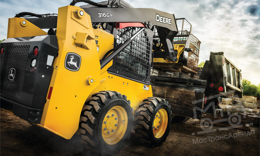 Аренда мини-погрузчика John Deere 316GR thumbnail 0