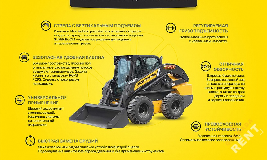 Аренда мини-погрузчика New Holland L220 thumbnail 7