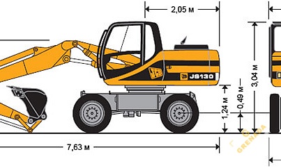 Аренда колесного экскаватора JCB JS 130W thumbnail 3