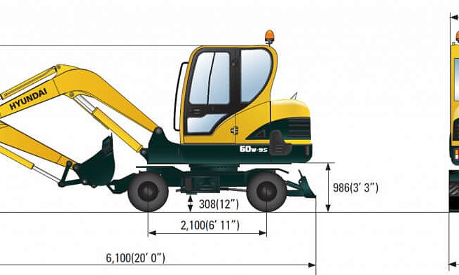 Аренда мини-экскаватора Hyundai R60W-9S thumbnail 2