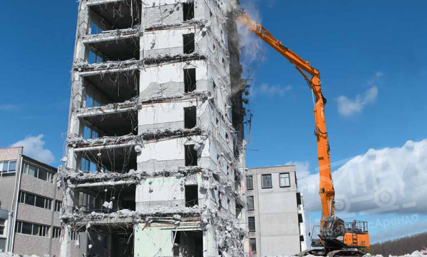Аренда экскаватора-разрушителя HITACHI ZX480LC-3 Demolition thumbnail 2